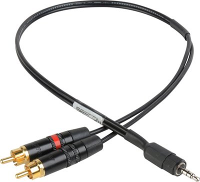 SES-IPSUMRCA iPhone/iPod/iPad TRS RCA to TRRS 3.5mm to Mic Level Summing Cable