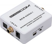 SES-ADDA1 Audio Converter - Bidirectional Coax/TOSLINK with Selectable Input