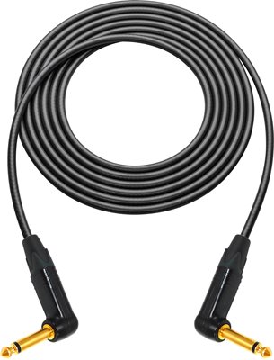 Instrument Cable with 1/4 Inch TS Right Angle GS6-TSA