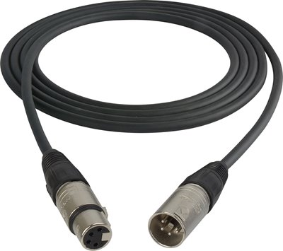 Intercom Straight Extension Cable 4-Pin XLR Male to XLR Female ICOMX4-MF