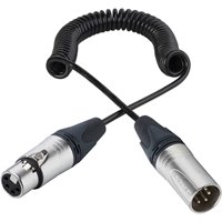 Intercom Coiled Extension Cable 4-Pin XLR Male to XLR Female ICOMX4-MF-10C