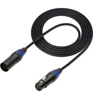 Non-Plenum DMX Lighting Control Cable 5-Pin XLR Male to 5-Pin XLR Female
