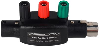 SESCOM IL-XLR-POSTS Bi-Directional Line Tap Adapter with Male and Female XLR Connectors