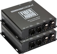 SES-X-FA2LXBT01 Audio Fiber Extender: 2 CH Balanced XLR Bi-Directional Line Level Audio with ST Fiber Connector