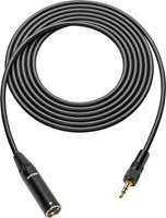 TRS 3.5mm Locking Plug to 3-pin Mini XLR Analog Audio Cable