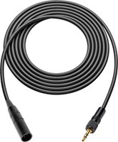 TRS 3.5mm Locking Plug to 3-pin Mini XLR Analog Audio Cable