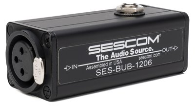 SES-BUB-1206 Active 1-Channel Balanced XLR to Unbalanced RCA Audio Converter