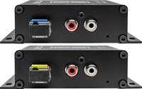 SES-X-FA2LRL01 Audio Fiber Extender: 2 CH Unbalanced RCA Line Level Audio Over Simplex LC Fiber Port