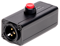 Sescom SES-MKP-LPTT Inline XLR Female to Male Latching Push-To-Talk Microphone Signal On/Off Switch