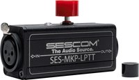 Sescom SES-MKP-LPTT Inline XLR Female to Male Latching Push-To-Talk Microphone Signal On/Off Switch