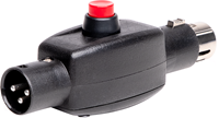 SES-IL-LPTT Direct Connect Inline XLR Female to Male Latching Push-To-Talk Mic Signal On/Off Switch