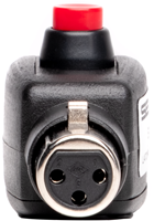 SES-IL-LPTT Direct Connect Inline XLR Female to Male Latching Push-To-Talk Mic Signal On/Off Switch