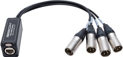 SES-4XLRM-CAT 4 Channel Passive Balanced Audio Extender over CAT5/6/7 -  RJ45 to 4 Male XLR Connectors