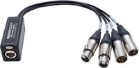 SES-4XLR2M2F-CAT 4 Channel Passive Balanced Audio Extender over CAT5/6/7 -RJ45 to 2 Male & 2 Female XLR