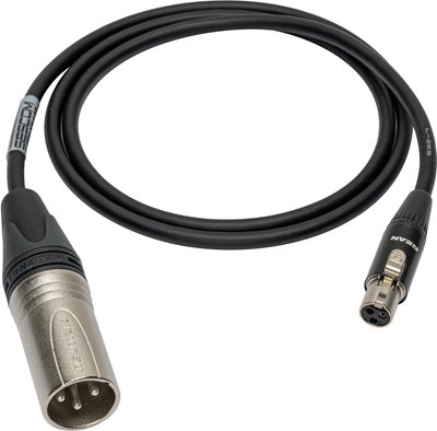 Sub-miniature Mic Cable Series 3-Pin XLR Male to 3-Pin Mini XLR Female