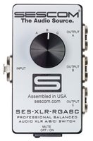 SES-XLR-RGABC Professional Grade Balanced Audio Passive A/B/C Switch Reverse-Gender XLR Switcher