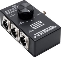 SES-XLR-RGABC Professional Grade Balanced Audio Passive A/B/C Switch Reverse-Gender XLR Switcher