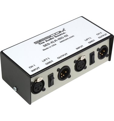 SES-XLR-ISO-02 Audio Isolation Transformer Two Channel XLR