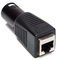 DMX-3XM-CAT5 3-pin XLR Male to RJ45 DMX Adapter