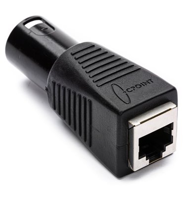 DMX-5XM-CAT5 5-pin XLR Male to RJ45 Adapter