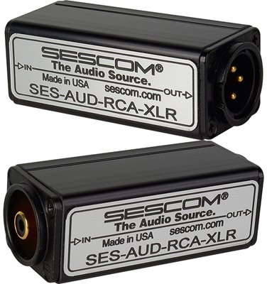 AUD-RCA-XLR 1-Channel RCA to XLR Unbalanced to Balanced Audio Converter