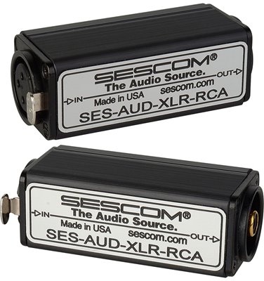 AUD-XLR-RCA 1-Channel XLR to RCA Balanced to Unbalanced Audio Converter