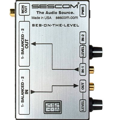 SES-ON-THE-LEVEL RCA to XLR Audio Level Converter with Level Controls