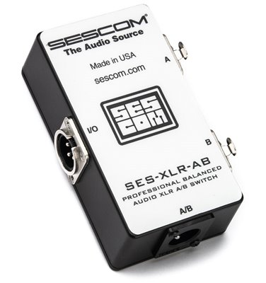 SES-XLR-AB Balanced Audio Pro Grade XLR A/B Passive Switch