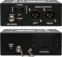 SES-X-FA2 Portable Battery Powered 2-Channel Mic & Line Level Audio Over Single Fiber Extender Kit