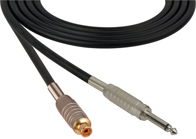 4 Conductor Audio Cable 1/4 Inch TS Male to RCA Female