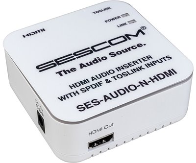 SES-AUDIO-N-HDMI L/R RCA Analog Audio & Toslink to HDMI Audio Inserter